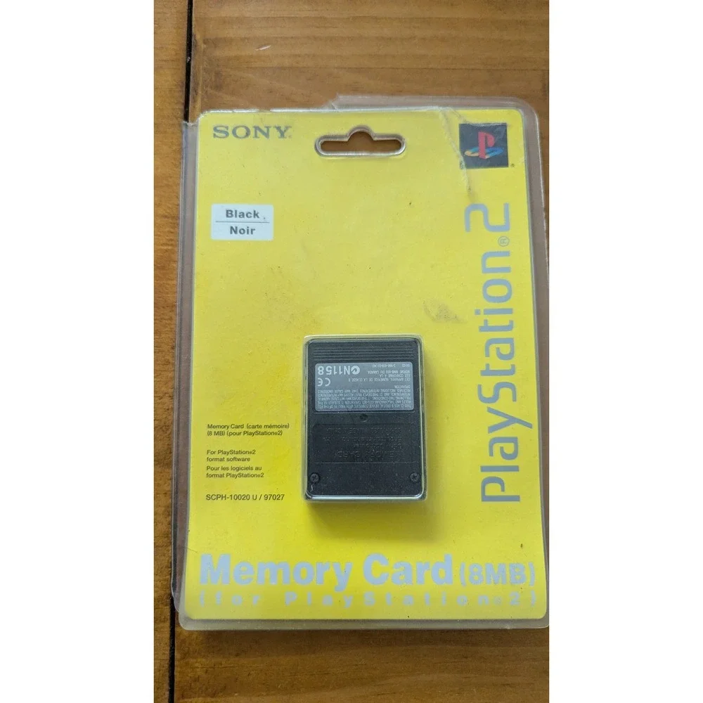 Sony PlayStation 2 8MB Memory Card Black SCPH-10020 U 97027 PS2